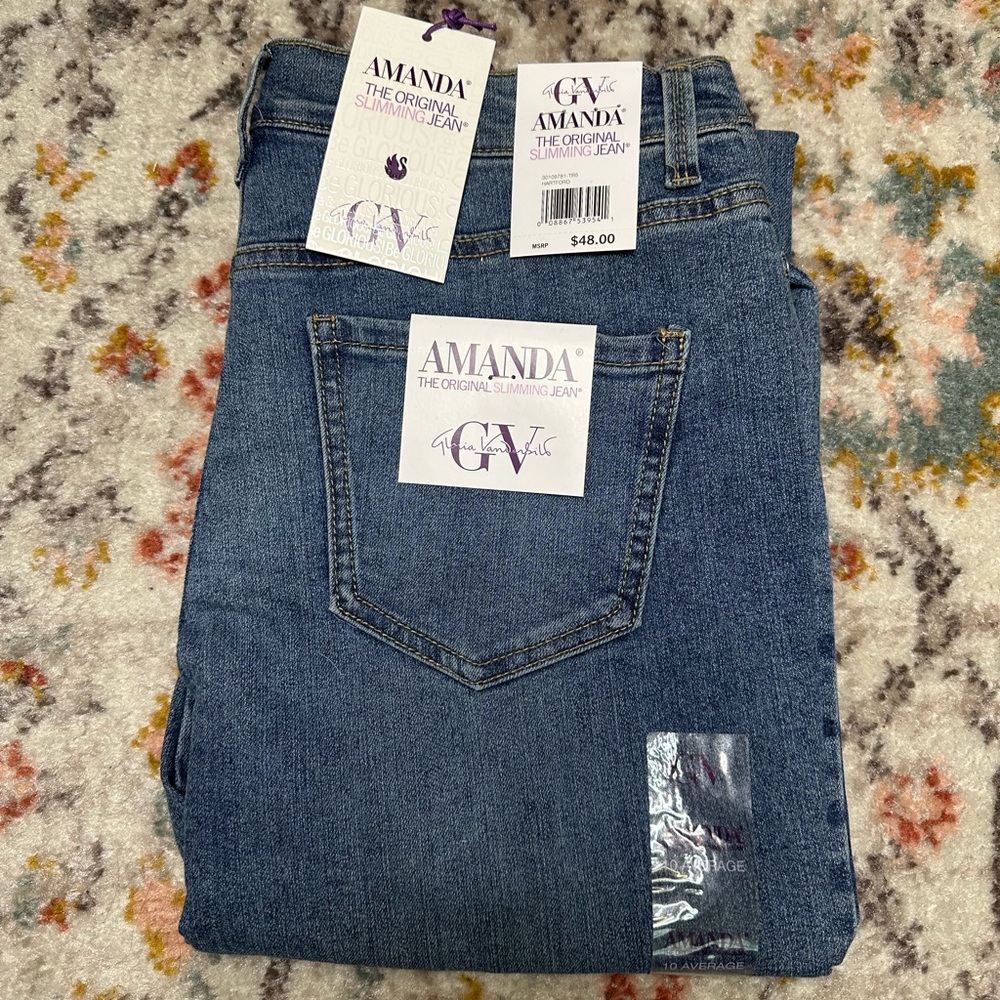 Gloria Vanderbilt Amanda Women's Jeans New 10 Average